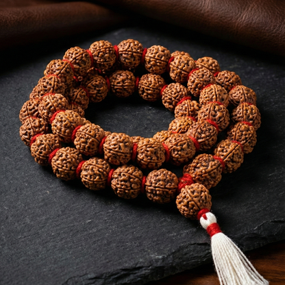 Nepal Origin Rudraksha Japa Mala | Natural Meditation Beads