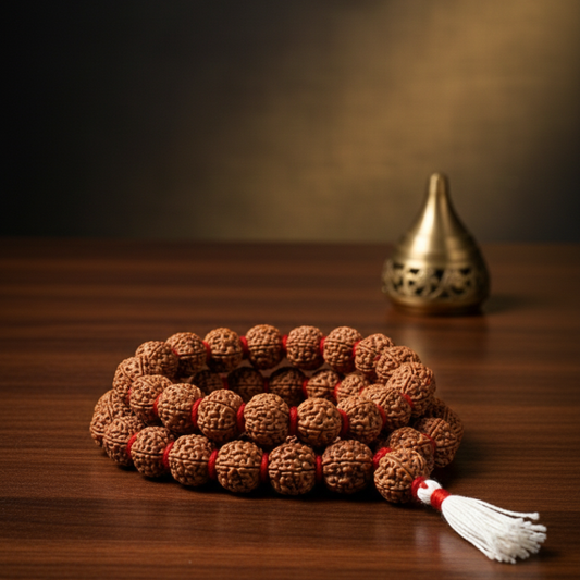 Nepal Origin Rudraksha Japa Mala | Natural Meditation Beads